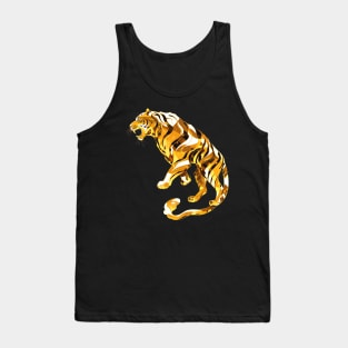 gold tiger Tank Top